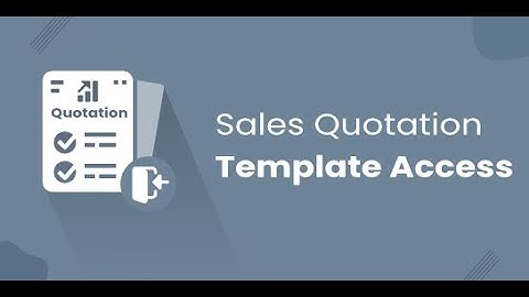 Odoo Apps - Sales Quotation Template Access | Odoo 15