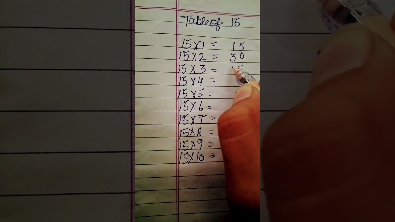 easy trick of table 15