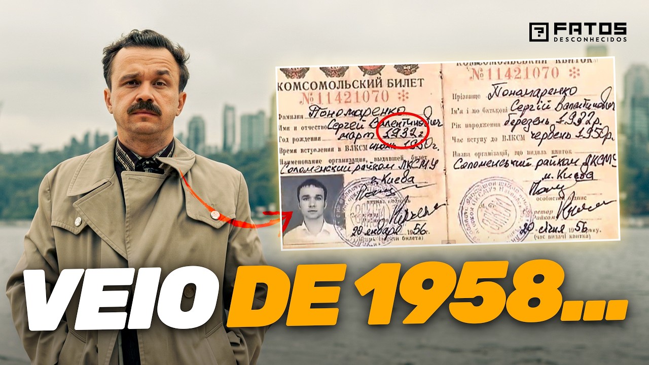 Ele afirma ter vindo de 1958 e mostrou uma FOTO de 2050