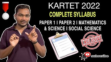 KARTET 2022 I Complete Syllabus I Paper - 1 I Paper - 2 I Mathematics & Science I Social Science