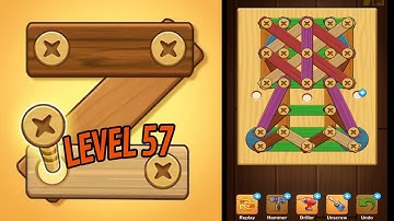 🏅 SCREW PUZZLE: Wood Nut & Bolt 🤪 Level 57 🧩 Gameplay Walkthrough