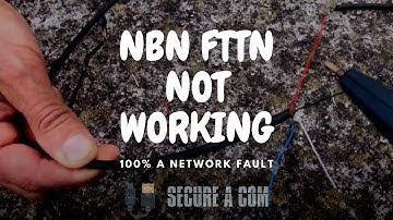 NBN FTTN Not Working. New Installation and no sync on the network side of the lead-in cable.