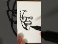 【KFC】Drawing Colonel Sanders | Kentucky Fried Chicken #Shorts
