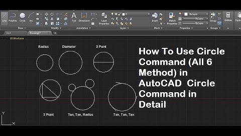 How To Use Circle Command All 6 Method in AutoCAD || Circle Command in AutoCAD