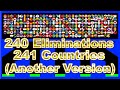 [Another version] 240 times eliminations & 241 countries marble race in Algodoo | Marble Factory