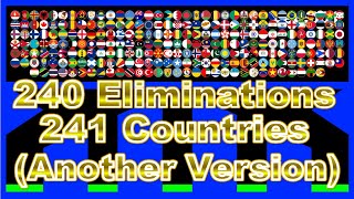 [Another version] 240 times eliminations & 241 countries marble race in Algodoo | Marble Factory