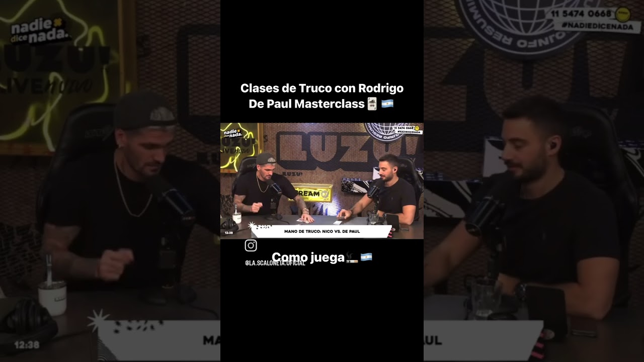 ¡De Paul jugando al truco!