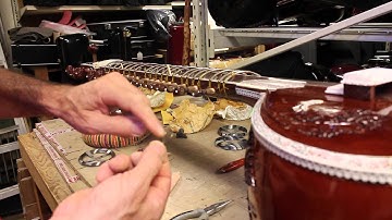 Sitar re-stringing Video by Musician