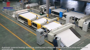 Richpeace Computerized Automatic Quilting Machine – Double quilting saddle with Continuous Feeding