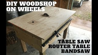 DIY 3 in 1 workbench - table saw, router table, jigsaw (With Plans)