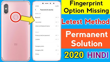 Fingerprint option missing/Fingerprint not showing How to solve it/Redmi fingerprint Option missing