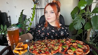 МУКБАНГ | Пицца на тортильи, наггетсы | Mukbang | Pizza, nuggets 🍕