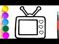 Bolalar uchun televizor rasm chizish  / drawing on TV for kids  / рисунок ТВ для детей