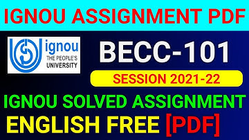 BECC-101 Solved Assignment 2022, BECC 101 Solved Assignment 2021-22 in English, BECC 101 Assignment