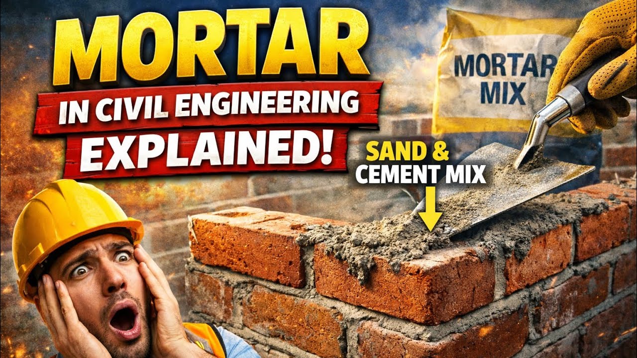 “What is Mortar? | Types, Uses & Importance in Construction | Civil Engineering Basics |