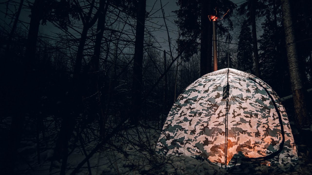 Ночевка | Печка + Палатка - YouTube