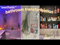 aesthetic bathroom makeover! decorating ideas, organizing & restocking products, + self care bath