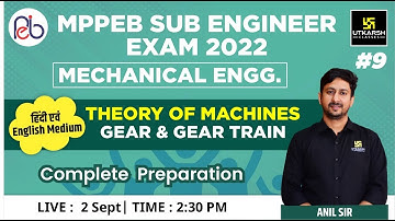 MPPEB Sub Engineer Exam | Theory of Machines #9 |  Mechanical Engg | Preparation | By Anil Sir