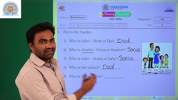 21ST DEC DEL, TN CLASS I MATHS AMAZING ASSIGNMENT KEY