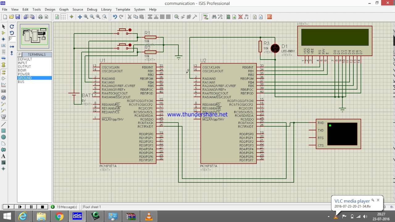 Serial communication using PIC - YouTube