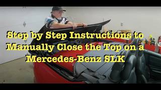 Mercedes-Benz SLK Manual Top Closing | 1998-2004 R170 How To Manually Open Close Convertible Roof On Mercedes Slk R170