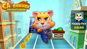 Cat Runner game|best game Run , jump and collect gold couns 🤑