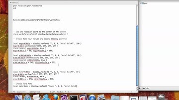 Object rotation and digital clock Iphone apps Video Tutorial using Ansca Corona
