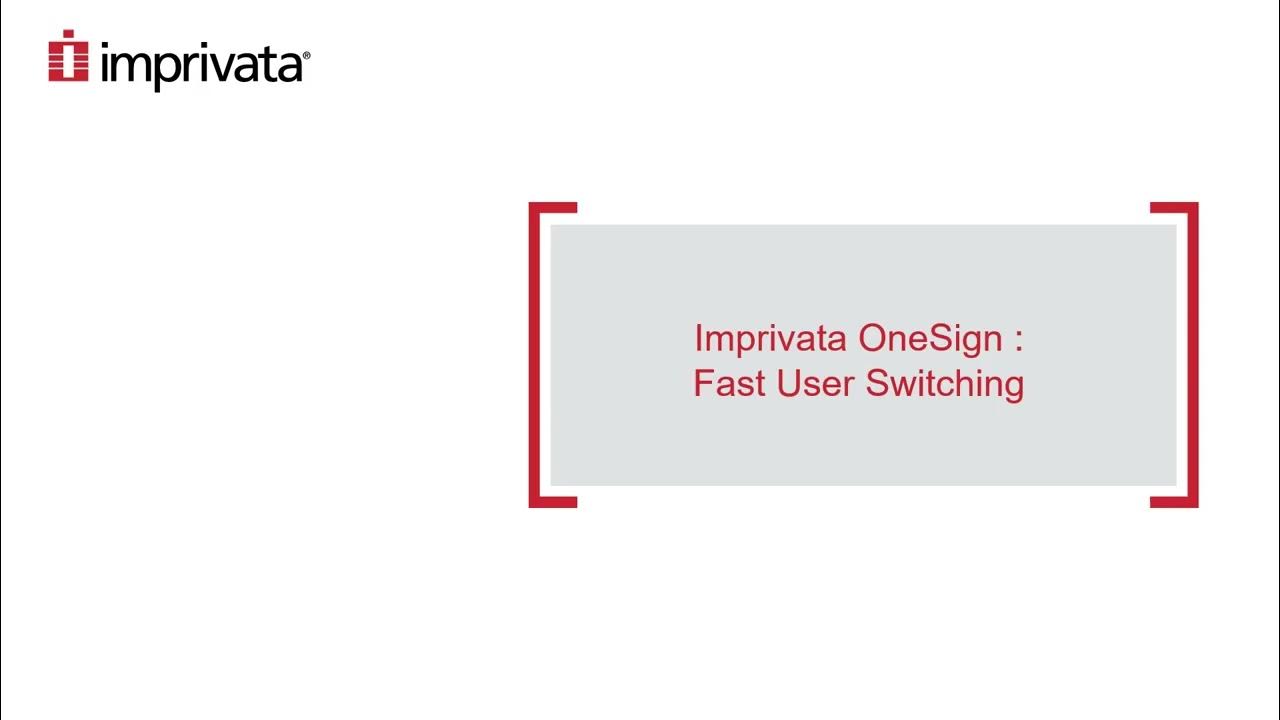 Demo: Imprivata Enterprise Access Management - SSPW and Fast User ...
