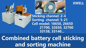 Combined Battery Cylindrical Cell Sticking And Sorting Machine for 18650 21700 32650 32700