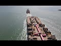 Barge 541 Tugboats Bylgia & VB Kiwi depart from Vlissingen east