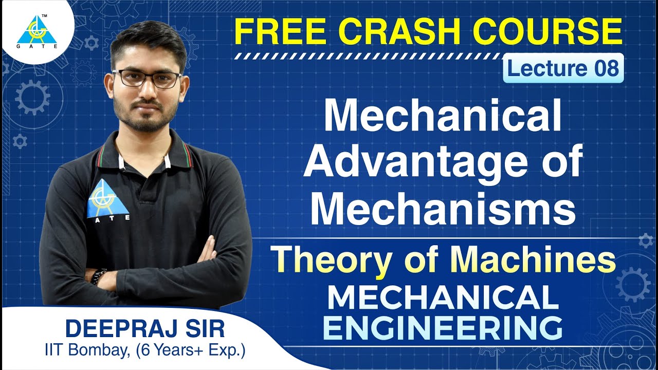 FREE CRASH COURSE | Lecture 8 | Mechanical Advantage of mechanisms | Theory of Machines | ME