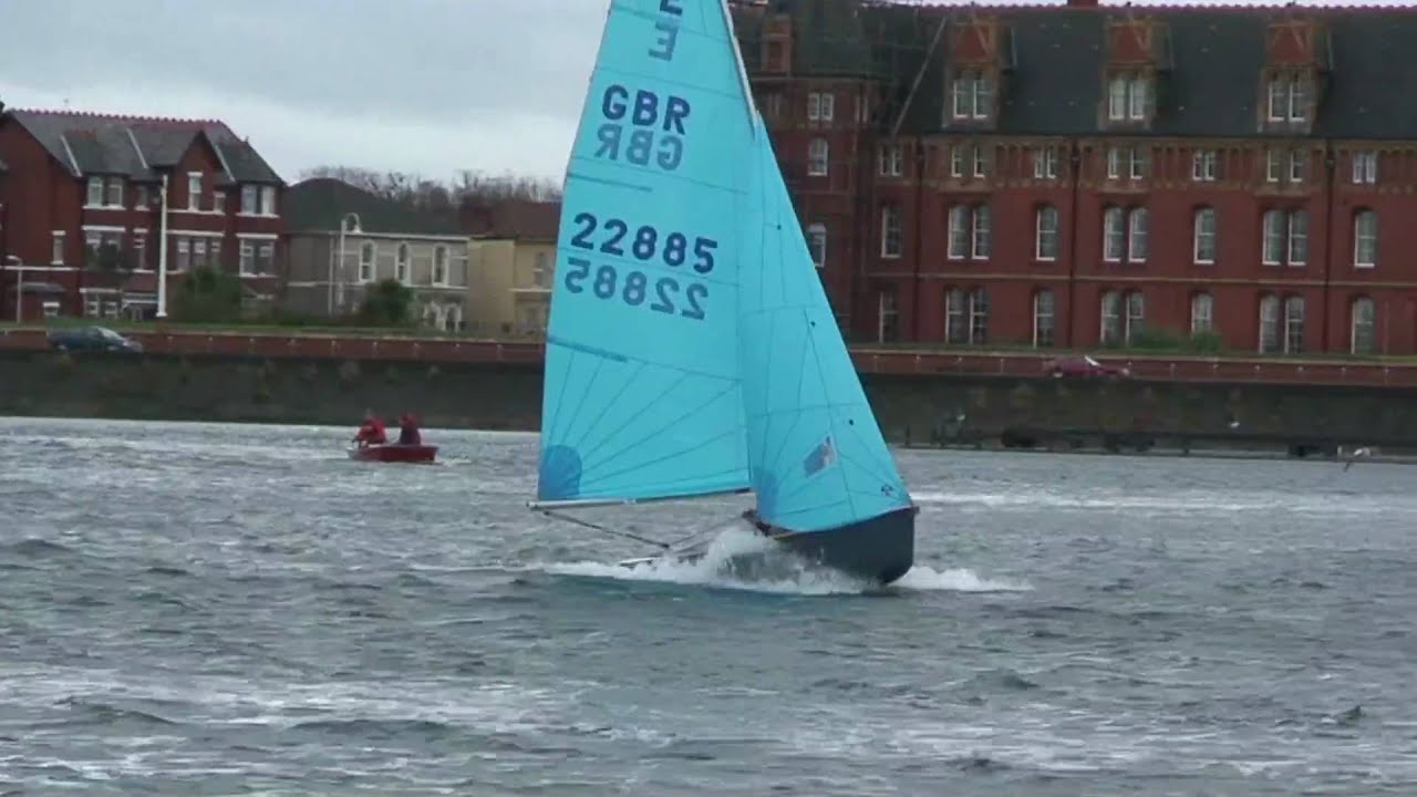 Enterprise Dinghy racing at Southport in gale YouTube