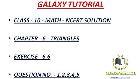 Exercise 6.6 Question No. 1,2,3,4,5 Class 10 Math NCERT Solution.
