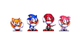 Clic Sonic And Tails Ft. Knuckles And Now Amy Dancing Meme