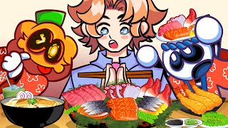 Japan food Mukbang vs Friday Night Funkin&#39; (feat. Senpai)