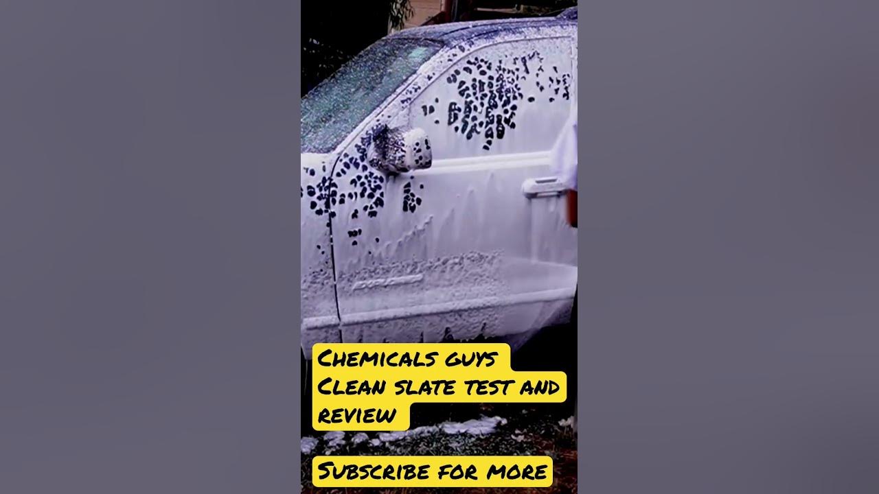 Chemical Guys clean slate test and review, using a foam cannon to apply the  product 