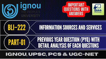 IGNOU  BLI-222  PREVIOUS YEAR QUESTIONS (PYQ) AND MOST  IMPORTANT QUESTIONS WITH ANSWERS (PART-01)