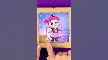 Jill The Witch Party Puzzle! 🧩 Halloween Craft Fun & Games With Little Angel #shorts #puzzle