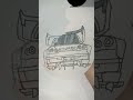 Drawing NISSAN CAR back view ll please support ll Shorts ll drawing ll