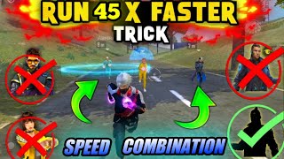 50% EXTRA SPEED || SUPER SPEED CHARACTER COMBINATION || FREE FIRE BEST COMBINATION