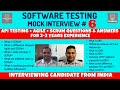 API Testing + SCRUM Interview Questions for 2-3 Years Experience - Software Testing Mock Interview