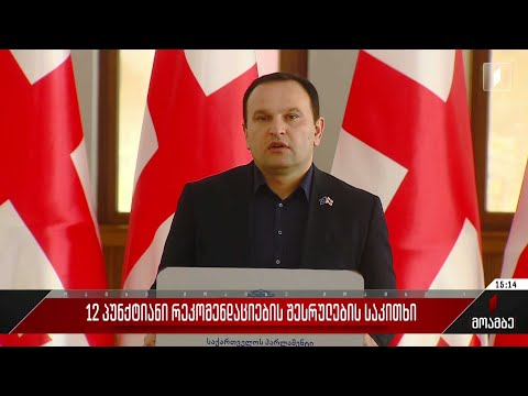 12-პუნქტიანი რეკომენდაციების შესრულების საკითხი