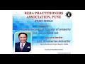Webinar on ‘Basic principles of Transfer of property Act – w.r.t. RERA Act’