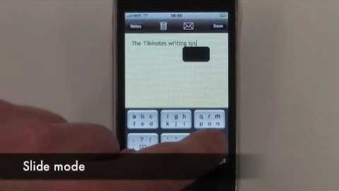 Tikinotes touch and iphone virtual keyboard - Tutorial English Part 1