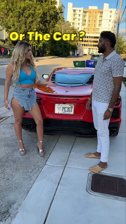 Me Or The Car ? #shorts #viral #c8corvette #ferrari #automobile #eidansanker #lamborghini