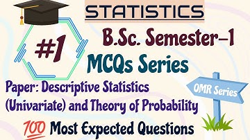 MCQs Series| B.Sc. Semester-1 Statistics |#1| #statistics #statistics4all #bscstatistics #mcqsseries