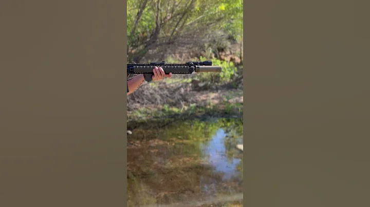 Surefire RC2 wetshot. The casing hitting the camera was louder. #suppressor #surefire