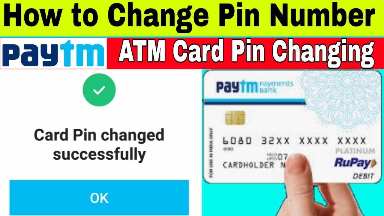 How to Change Paytm ATM Debit Card Pin Number | Change Paytm Debit Card Pin Number