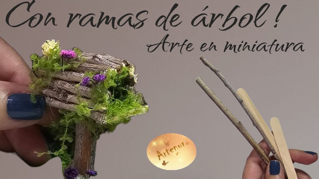 Diy/BUZON en MINIATURA con Ramas - Muebles de Hadas DIY🧚‍♀️🔮