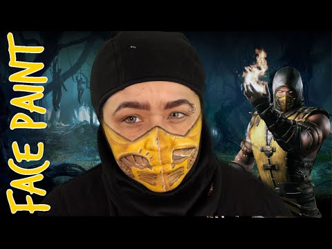 Mortal Kombat: Scorpion Mask Face Paint Cosplay Tutorial (NoBlandMakeup)